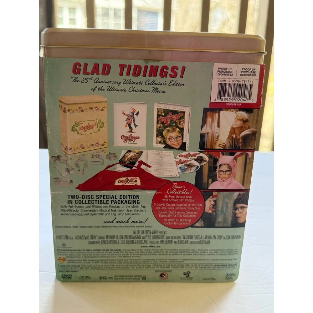 A Christmas Story 25th‎ Anniversary Collector Tin Set DVD Apron Cutters Book